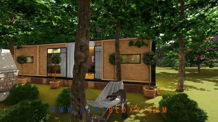 HomeBloxx units set among trees